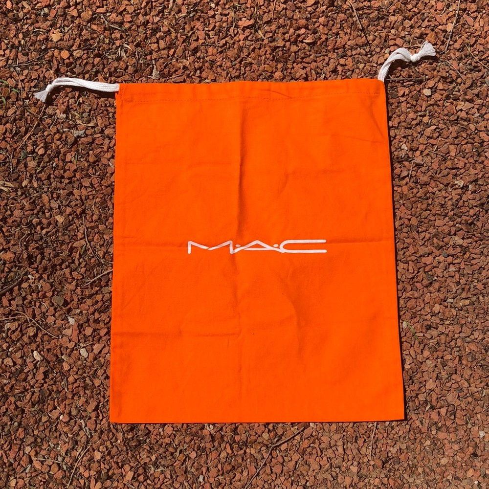 ‼️PRICE DROP‼️MAC tangerine canvas drawstring bag